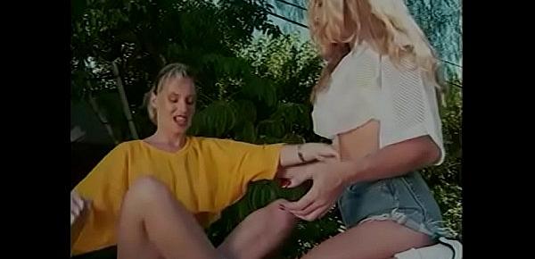  Slutty blonde bends over and gets her girlfriend to stick her tongue in pussy